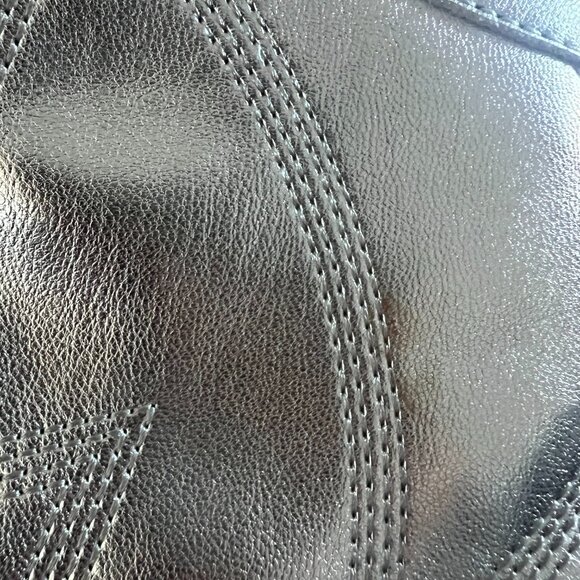 New Silver Cowboy Boots with Heel - Picture 6 of 7